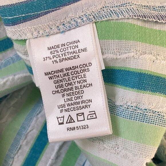 CECE NWT WOMENS OFF THE SHOULDER TOP BLOUSE AQUA DREAM PLAYA DEL SOL SMALL - Picture 8 of 9